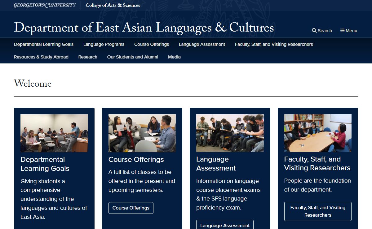 Department of East Asian Languages & Cultures | Georgetown University