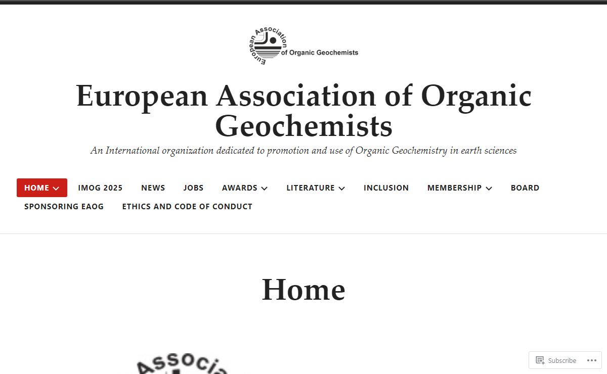 European Association of Organic Geochemists – An International organization dedicated to promotion and use of Organic Geochemistry in earth sciences
