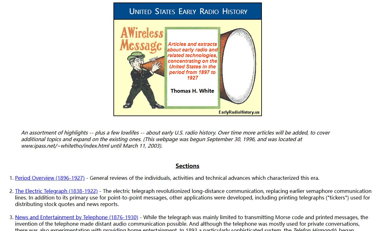 United States Early Radio History