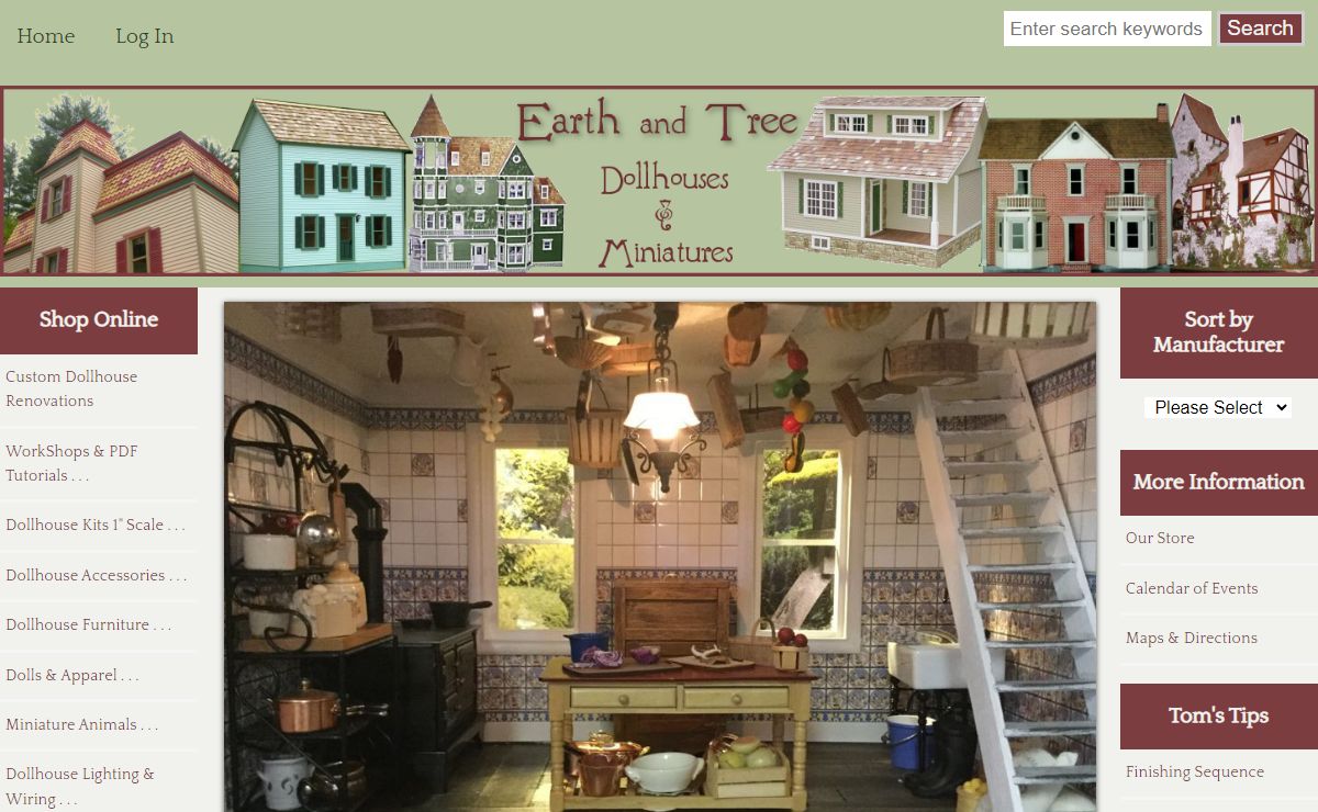 Miniature Dollhouses & Doll House Supplies | Earth & Tree Miniatures & Dollhouses