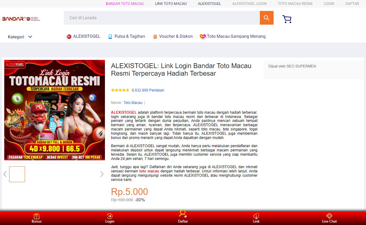 ALEXISTOGEL: Link Login Bandar Toto Macau Resmi Terpercaya Hadiah Terbesar