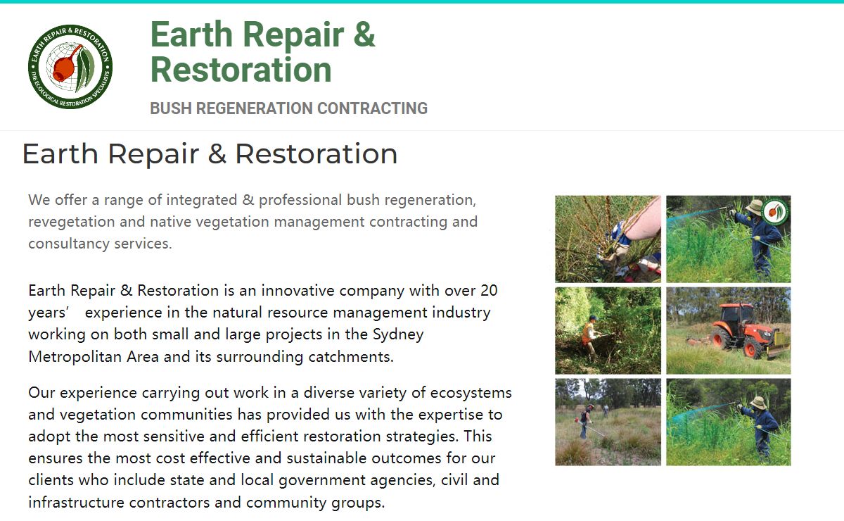 Earth Repair & Restoration – Bush Regeneration