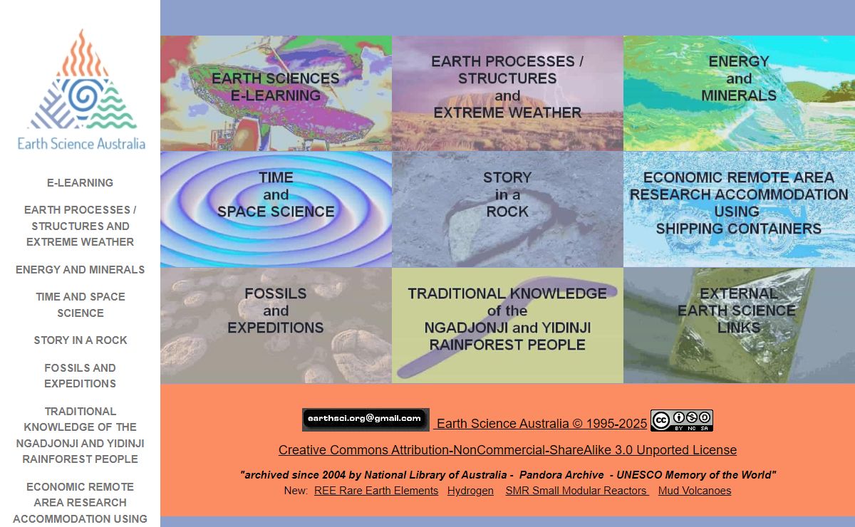 Earth Science Australia Home Page