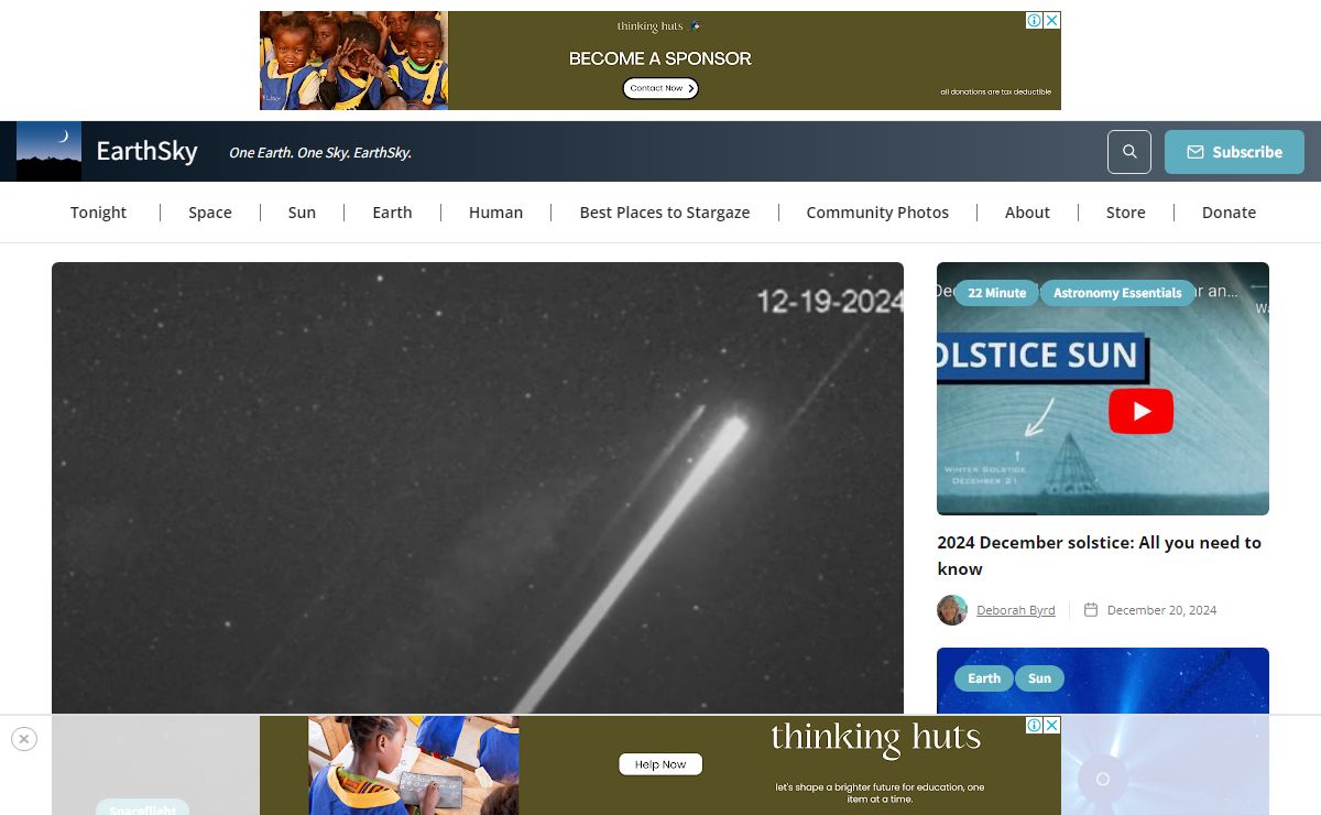 EarthSky | Updates on your cosmos and world