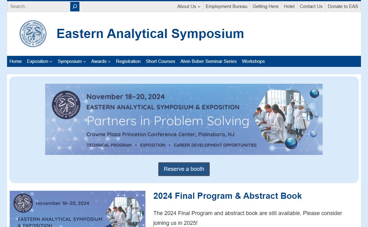 Home - Eastern Analytical Symposium