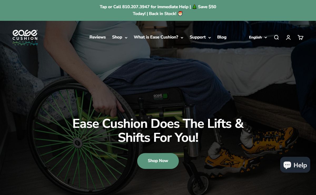 Ease Cushion® | Smart Seat Cushion | Pressure Sores & Back Pain Relief
