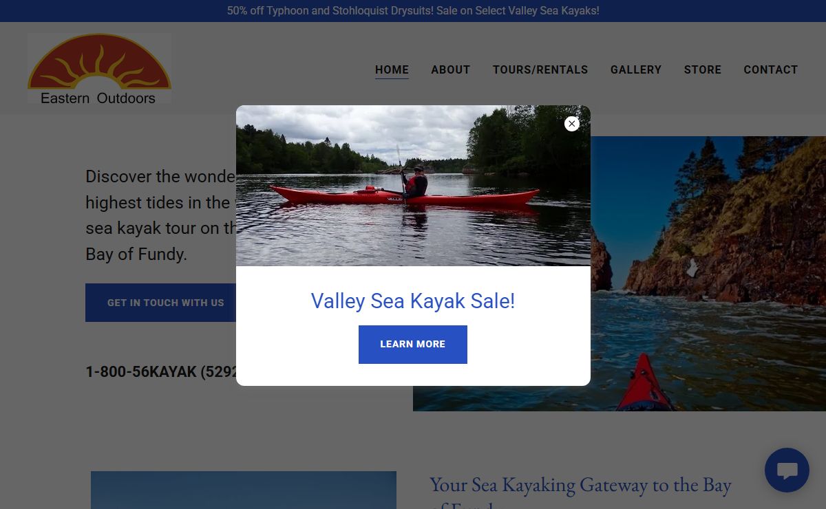 Kayak Tours, High-Quality Sea Kayak sales and Kayaking accessories at Eastern Outdoors