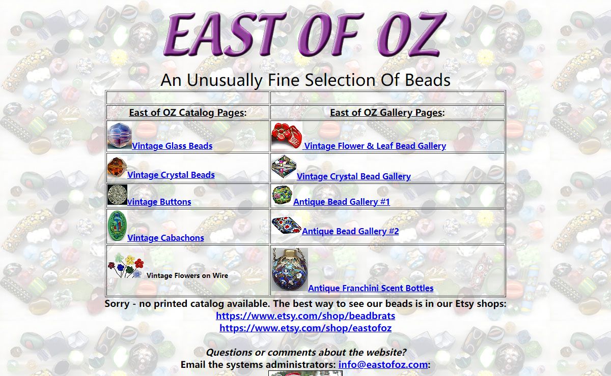 East of OZ - An unusually fine selection of beads