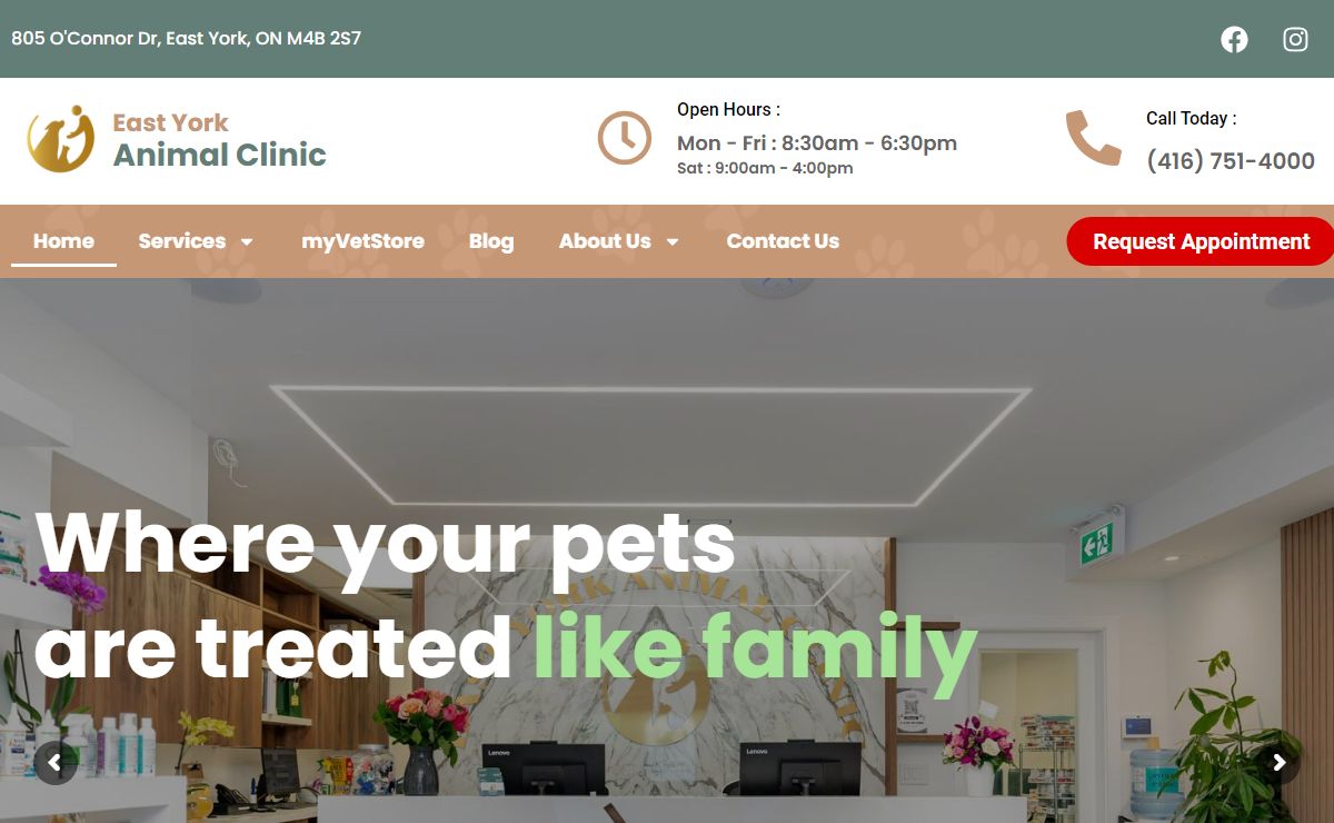 Home page - East York Animal Clinic