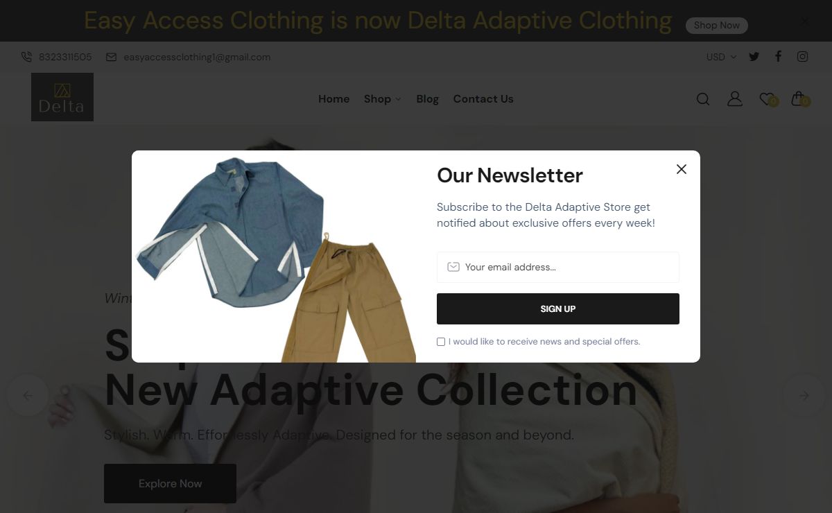 Easy Access Clothing for the physically disabled and the elderly– Delta Adaptive Clothing