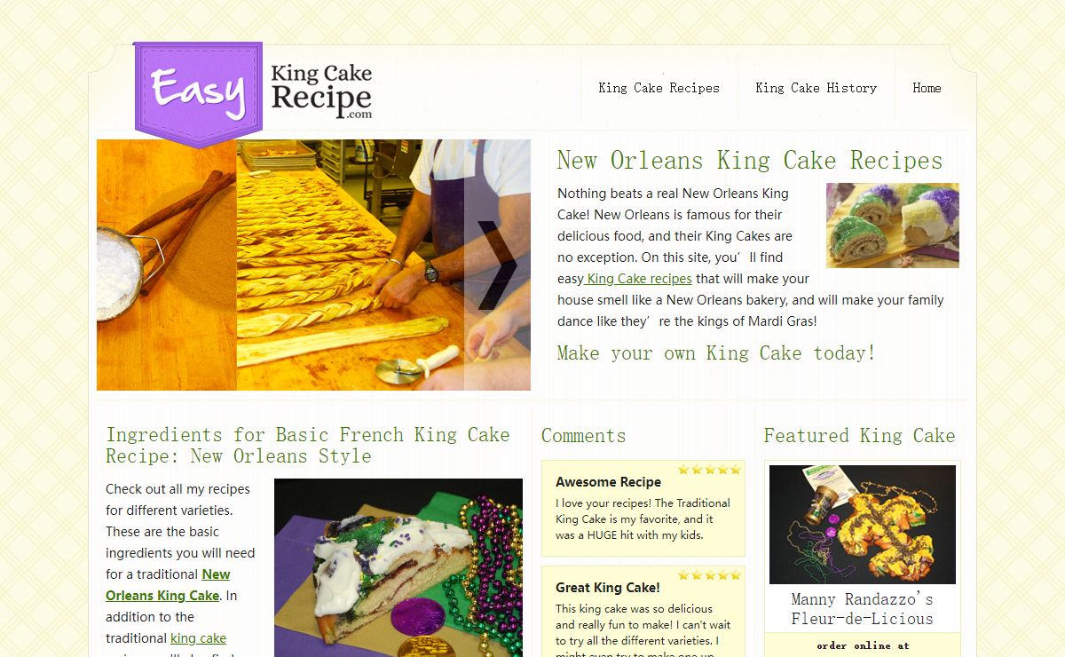 Easy King Cake Recipe - New Orleans Mardi Gras Traditional King Cakes