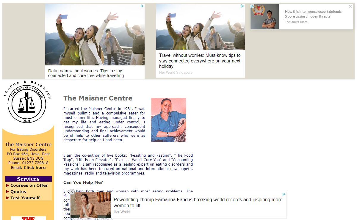 the maisner centre, help with bulimia and eating disorders. compulsive eating clinic