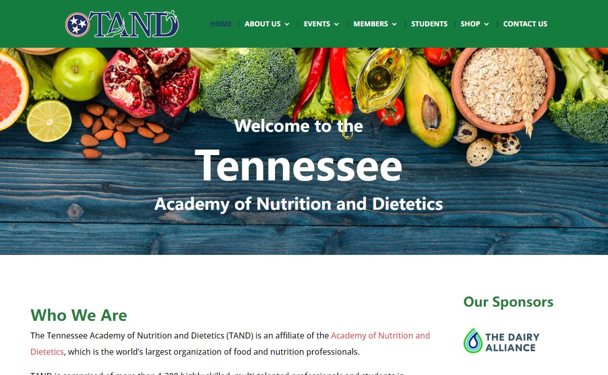 Welcome to TAND - The Tennessee Academy of Nutrition and Dietetics - Tennessee Academy of Nutrition and Dietetics