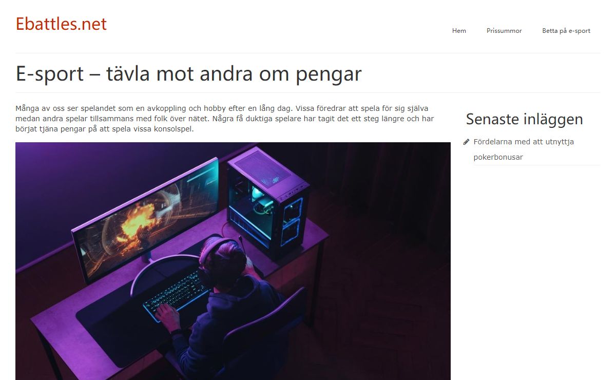 Ebattles.net – Om spel på nätet