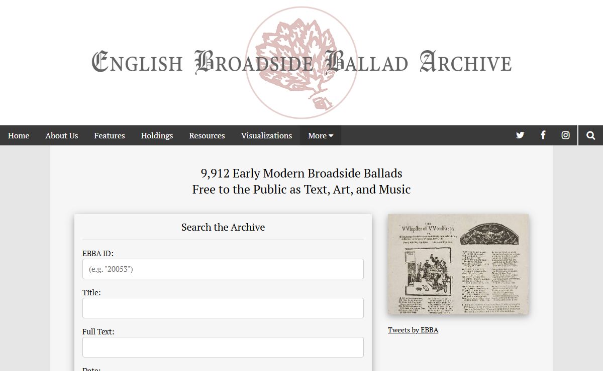 UCSB English Broadside Ballad Archive