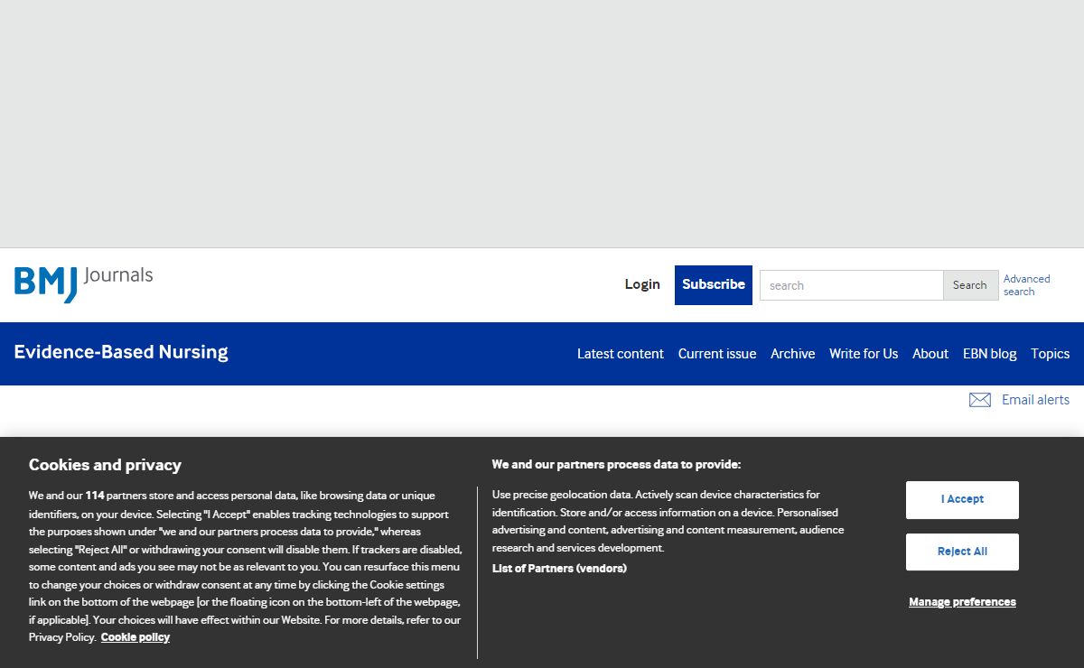 Homepage | Evidence Based Nursing