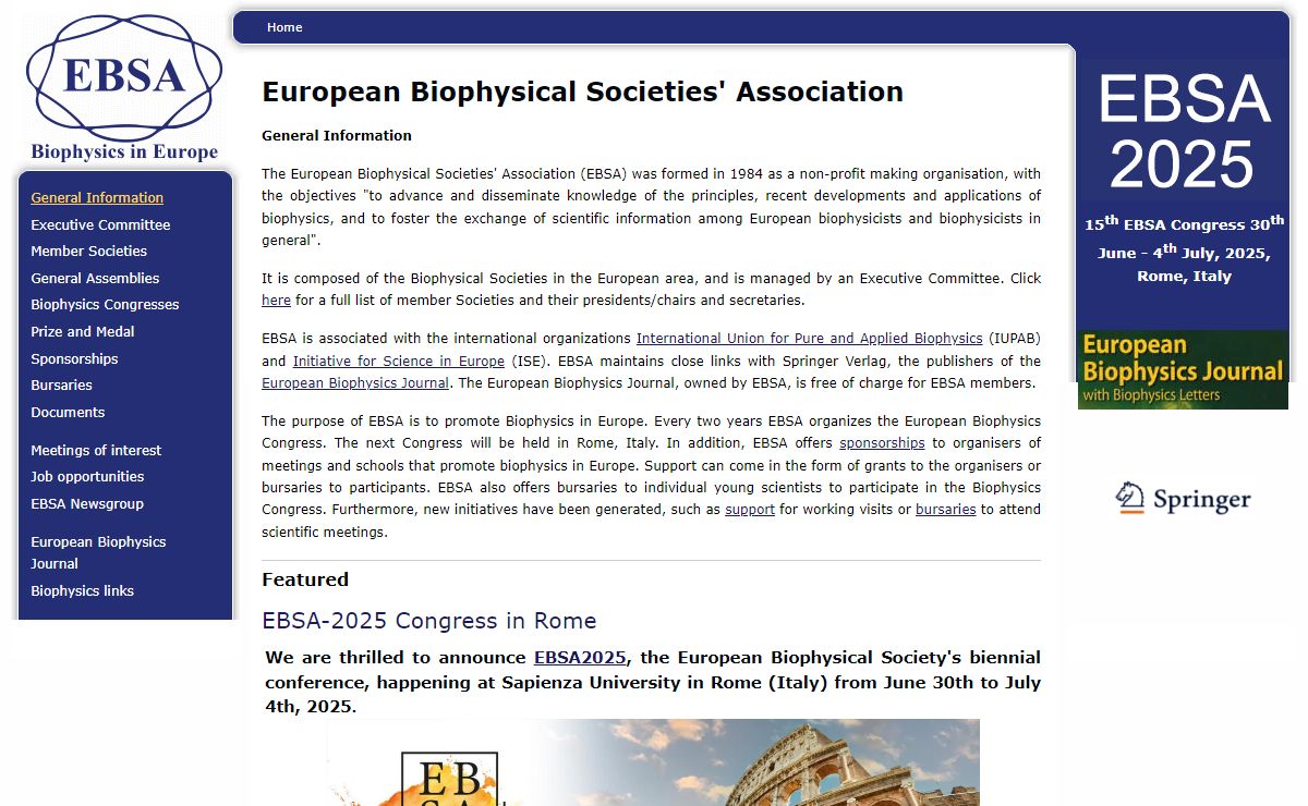 European Biophysical Societies' Association