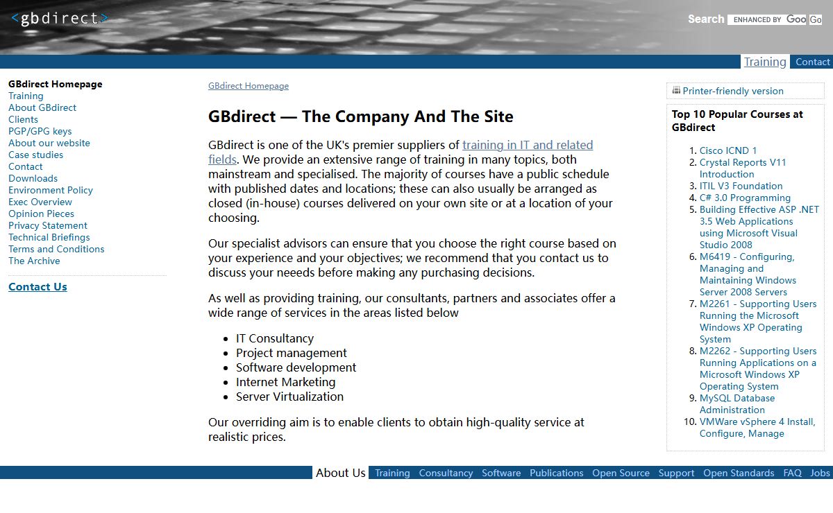GBdirect E-Commerce Consultancy Training and Software Development