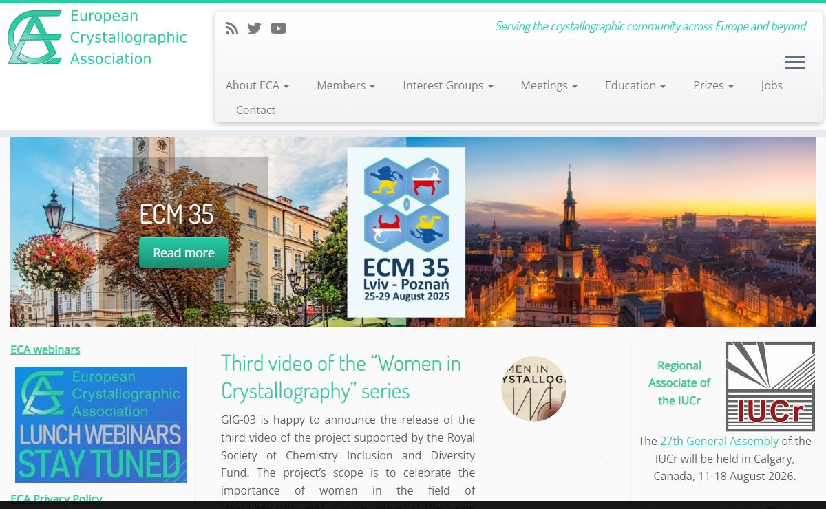 European Crystallographic Association - Serving the crystallographic community across Europe and beyond