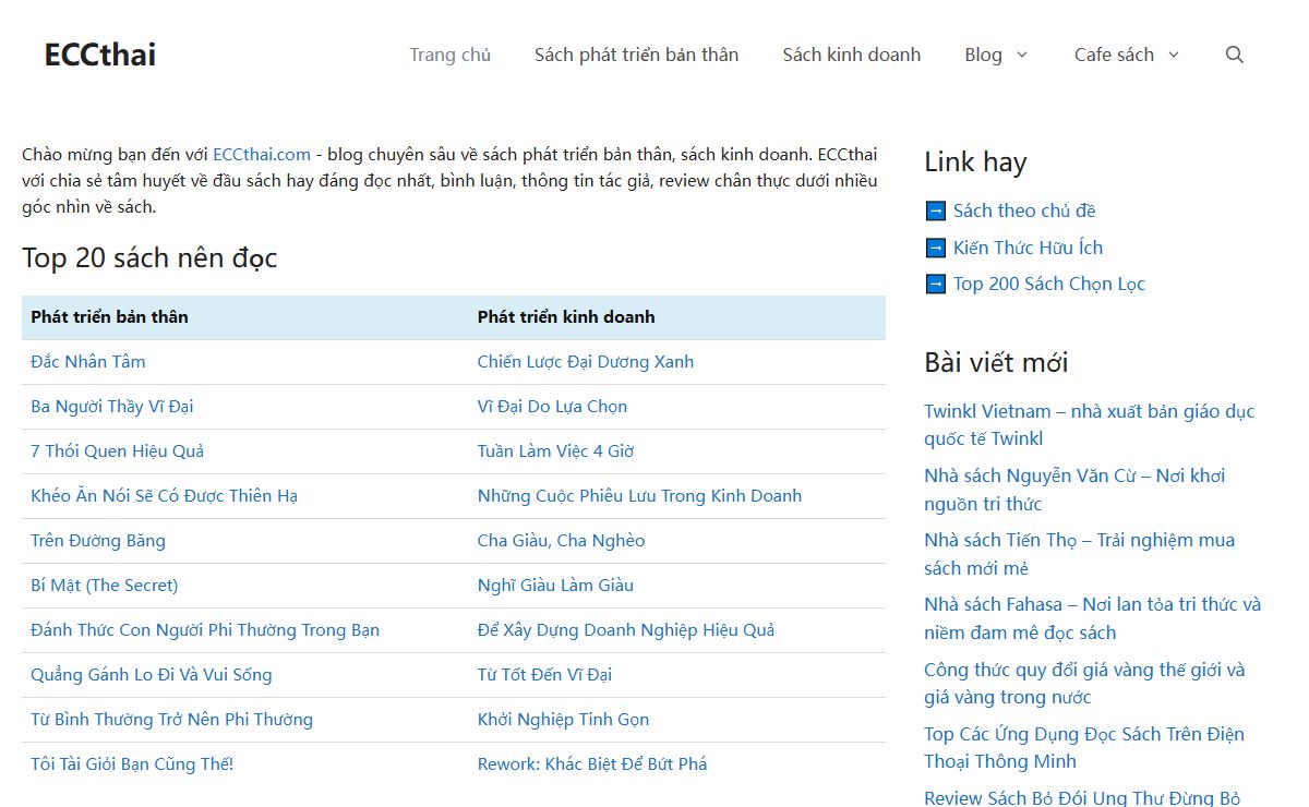 ECCthai – sách kinh doanh, sách phát triển bản thân