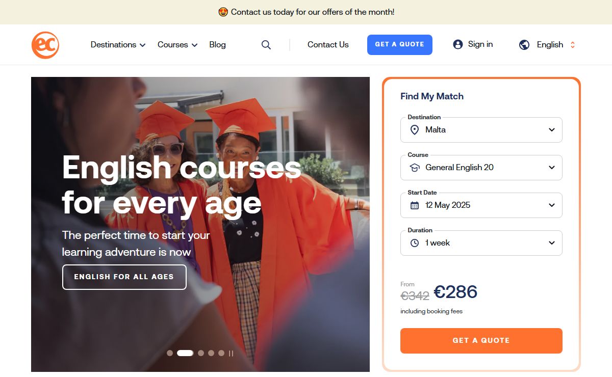Learn English abroad with EC English Schools