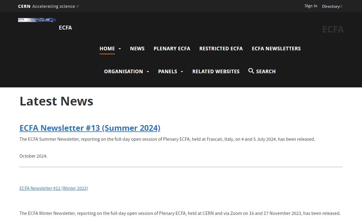 Latest News | ECFA