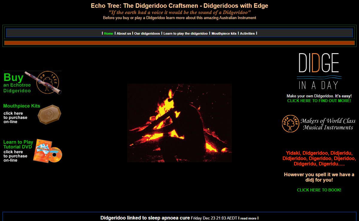 Echo Tree The Didgeridoo craftsmen - Didgeridoos with edge