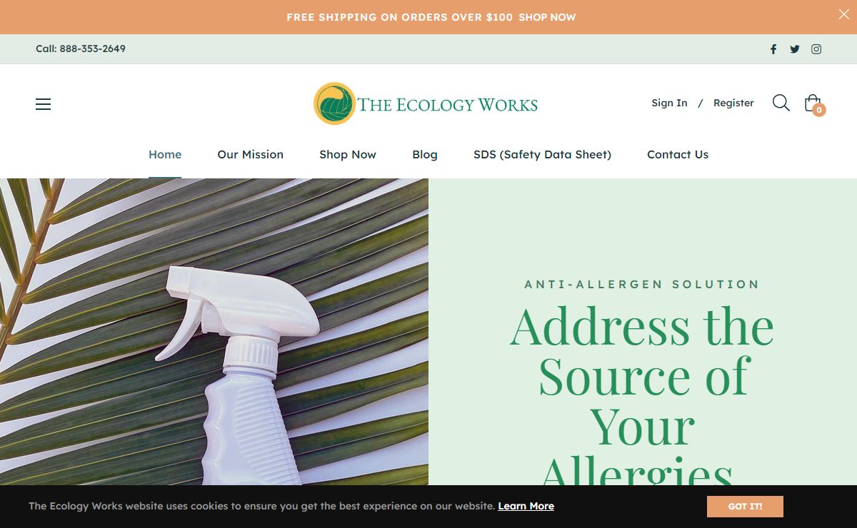 The Ecology Works | Cleaning & Allergen Reducing Solutions