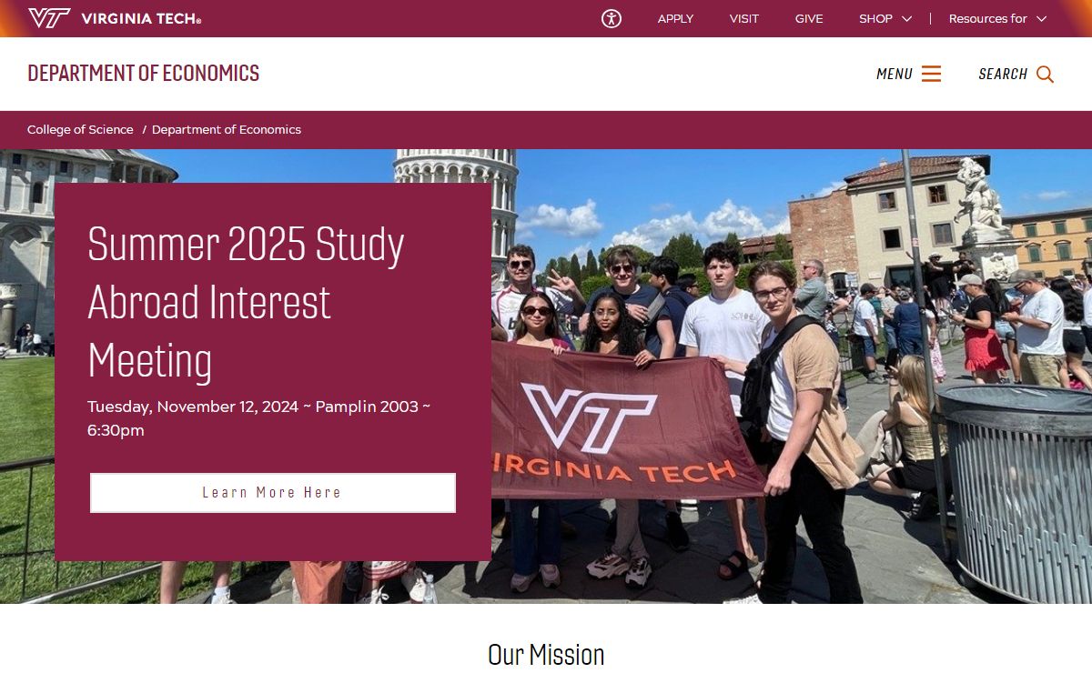 Home | Department of Economics | Virginia Tech