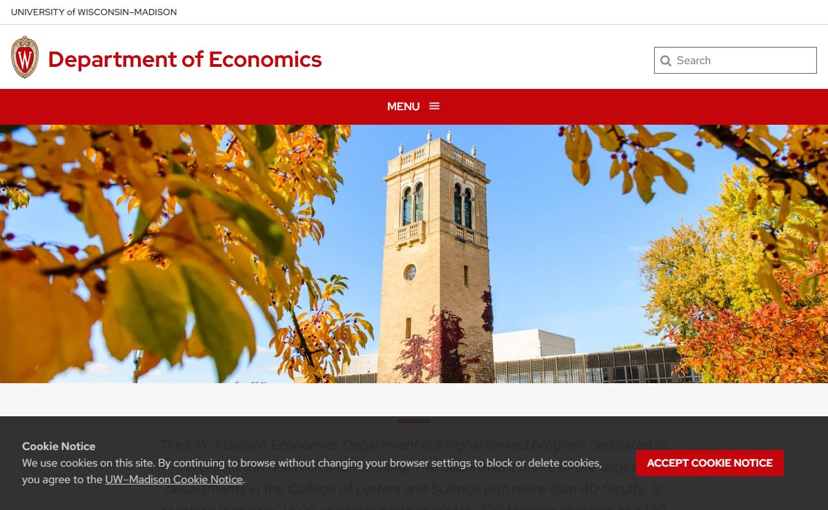 Department of Economics – UW–Madison