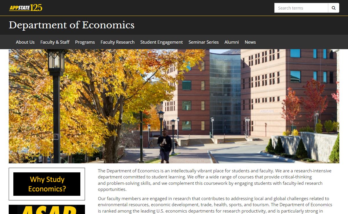 Department of Economics | Appalachian State University