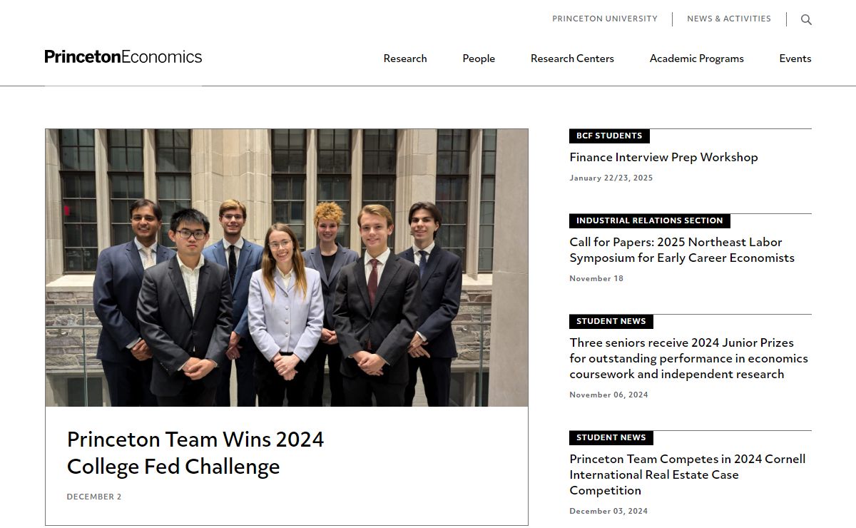 Princeton University Department of Economics