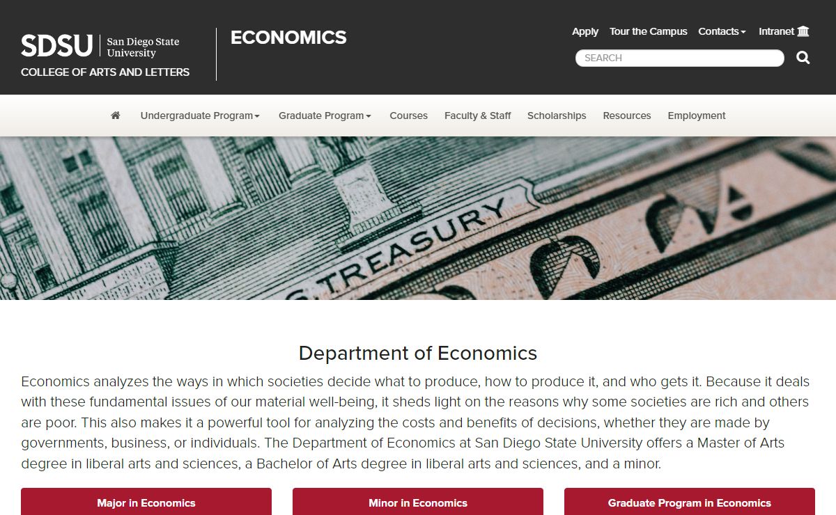 Home | Economics | Arts & Letters | SDSU