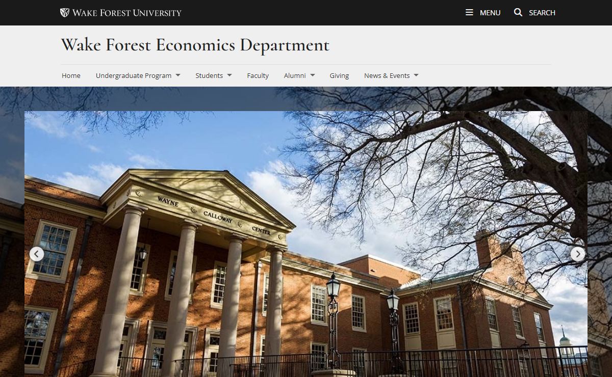 Wake Forest Economics Department | Wake Forest Economics Department | Wake Forest University