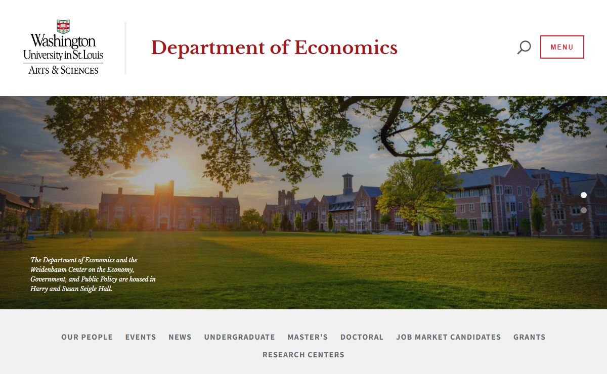 Department of Economics | Washington University in St. Louis