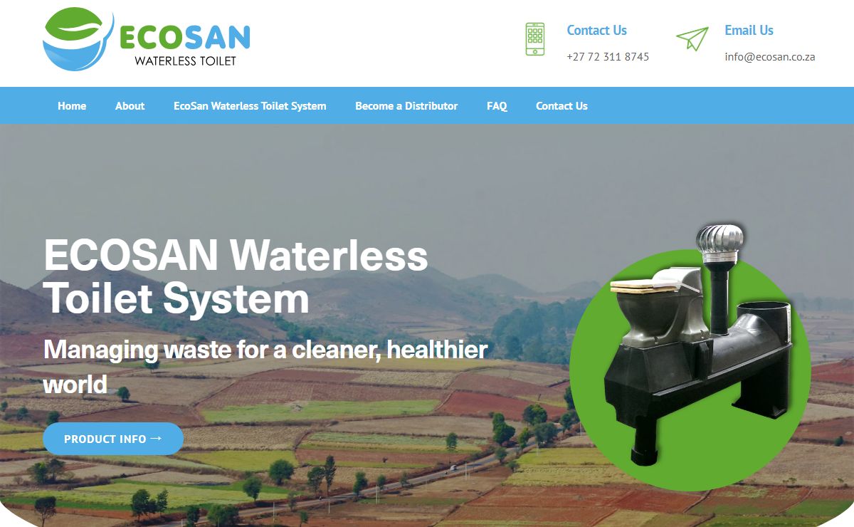 ECOSAN Waterless Toilet System - Water-free dry flush toilet system