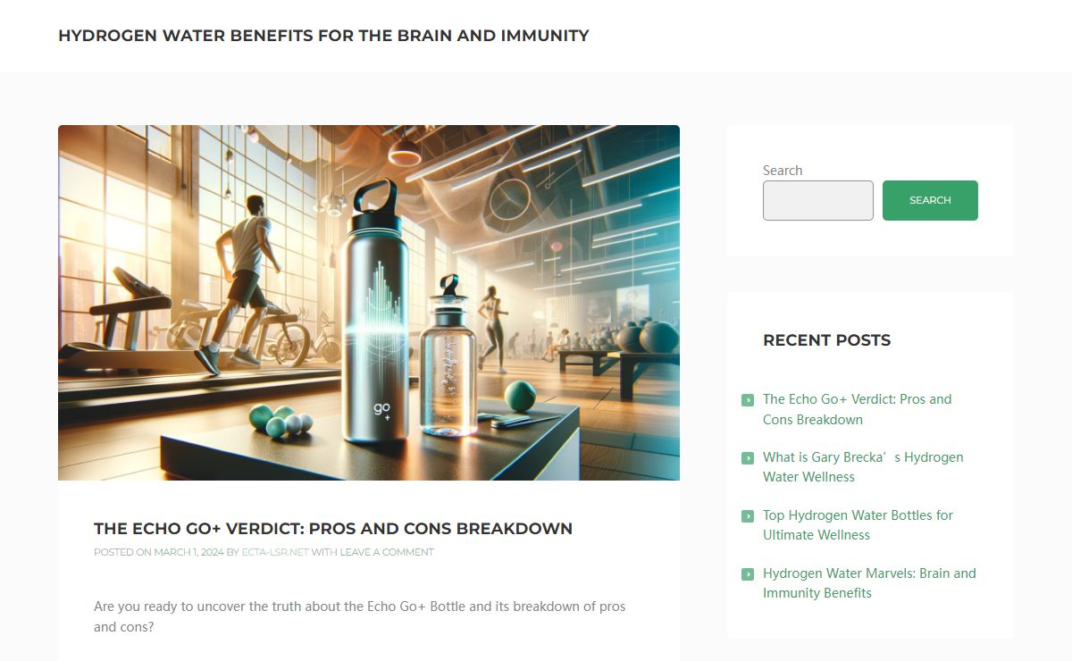 Hydrogen Water Benefits for The Brain and Immunity -