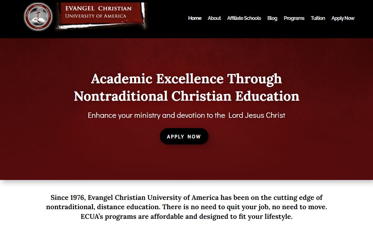 ECUA offers Christian Degree Programs - Bachelor, Master & Doctorate