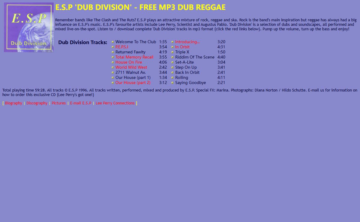 E.S.P DUB DIVISION FREE MP3 - LIVE REGGAE DUB