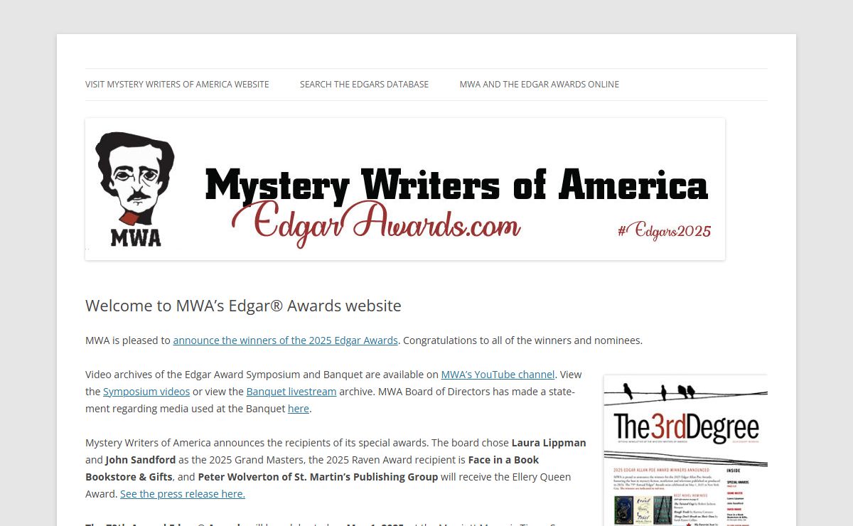 Edgar® Awards Info & Database | MWA Presents The Edgar® Awards