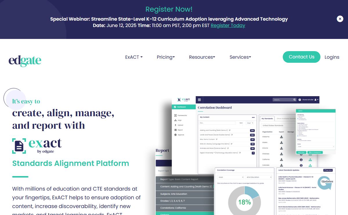 EdGate | Standards Alignment | Education Services | We Power Education