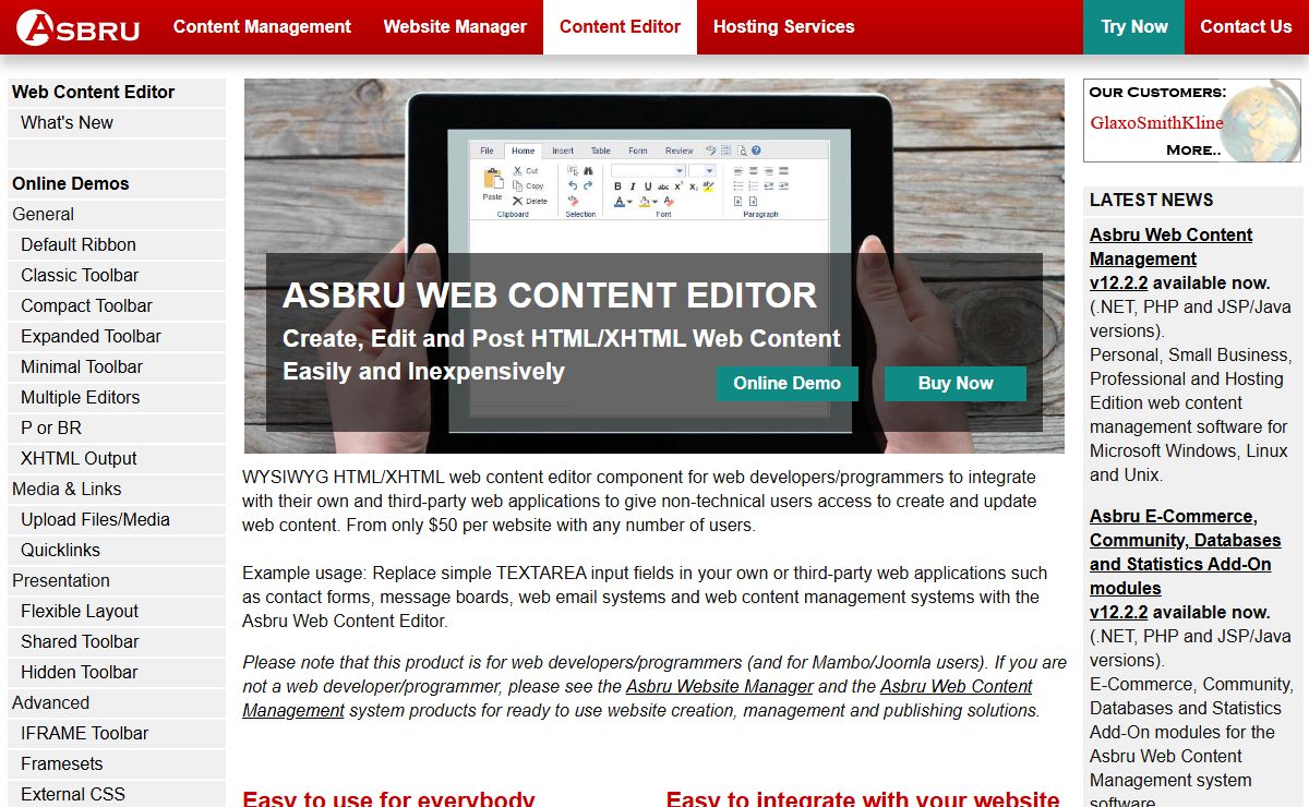 Asbru Web Content Editor