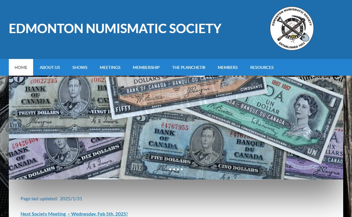 Edmonton Numismatic Society - Where history comes alive