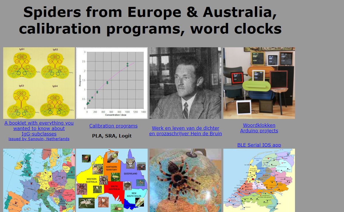 European and Australian spider pictures, information and interestings