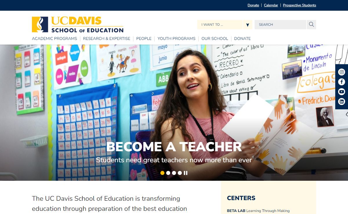 UC Davis School of Education - Integrating research and practice