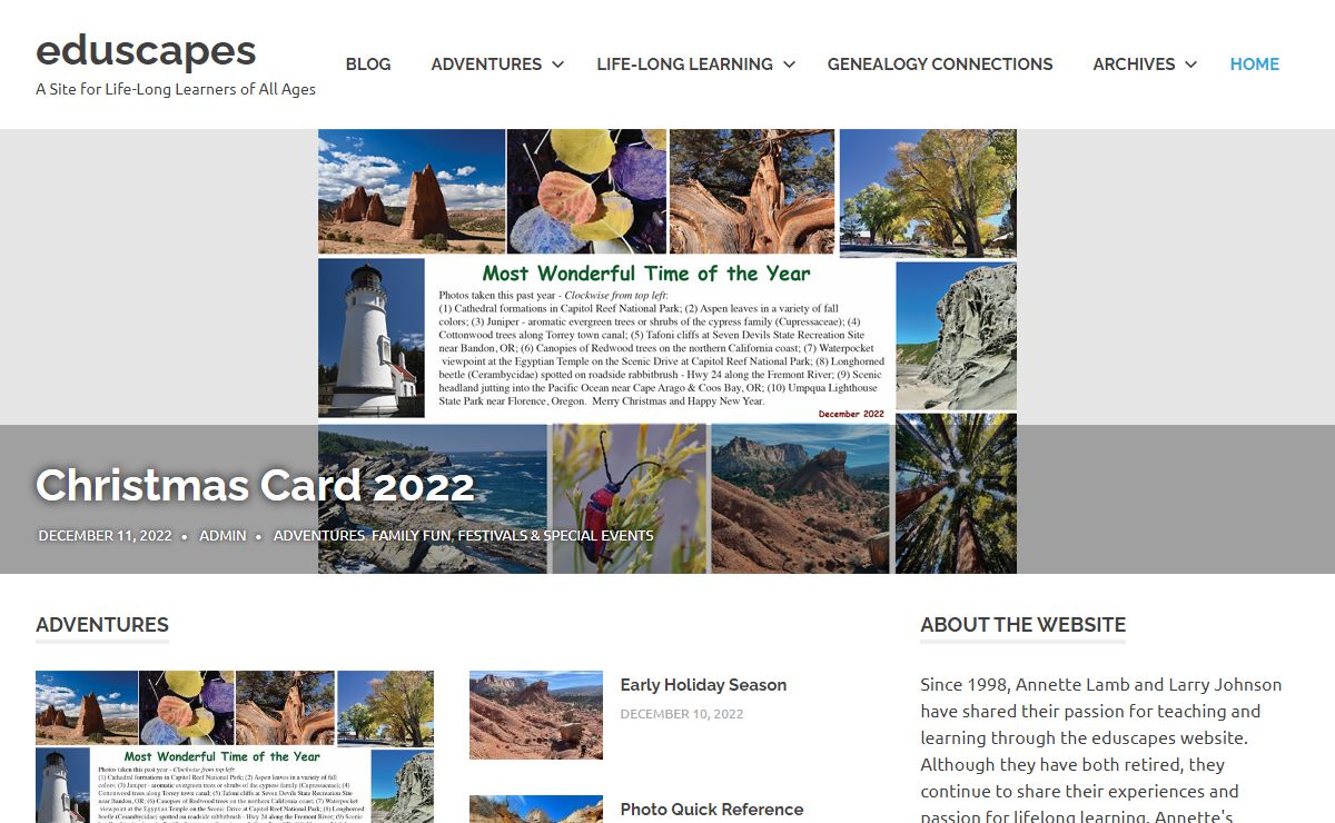 eduscapes – A Site for Life-Long Learners of All Ages