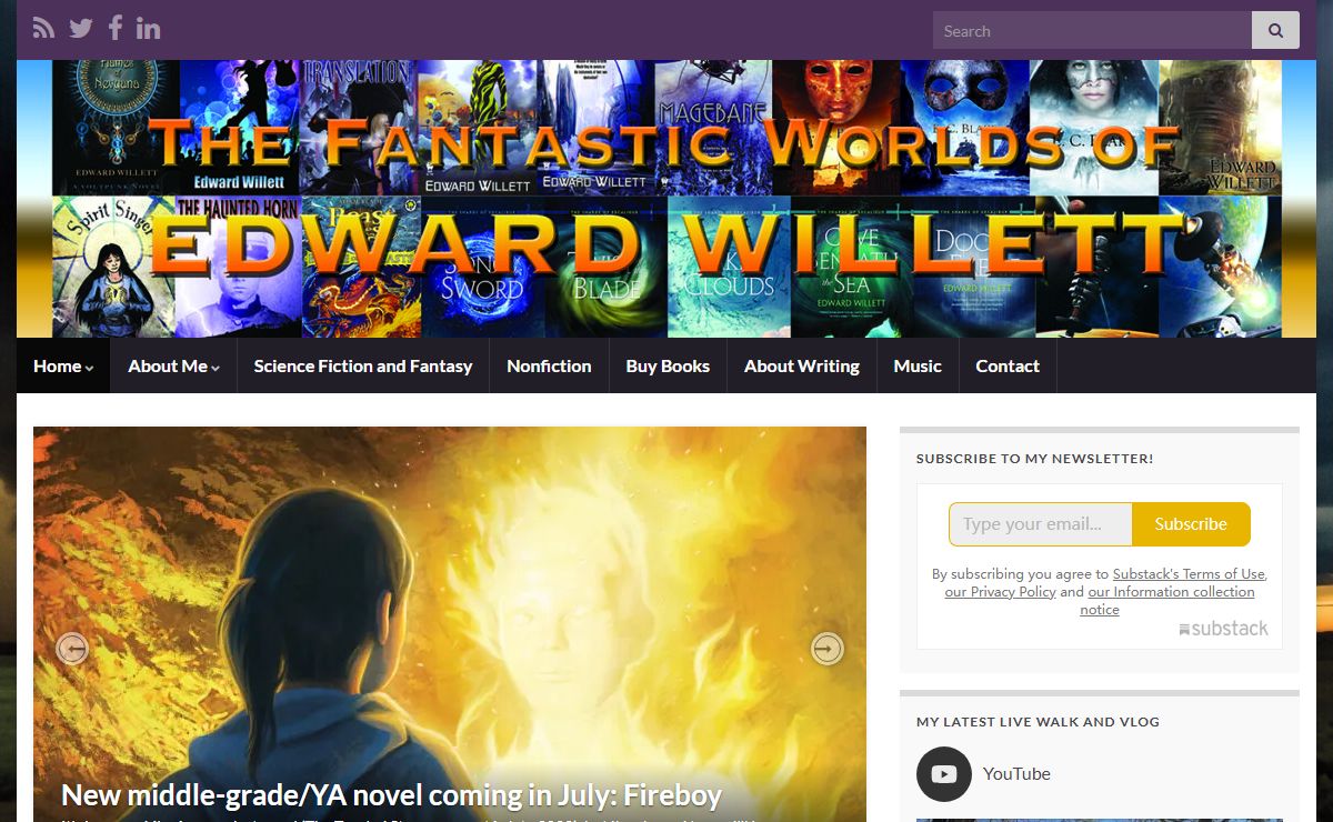 Edward Willett – Award-winning author of science fiction, fantasy, and non-fiction for readers of all ages