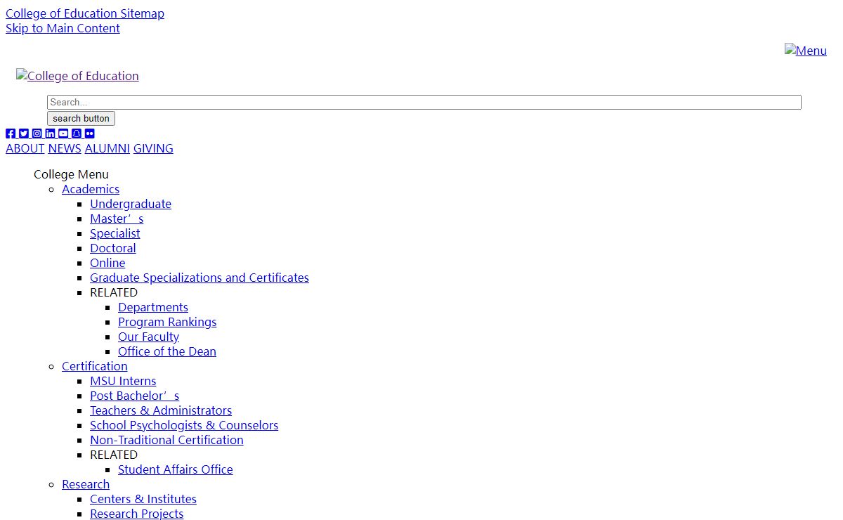College Homepage - College of Education Events