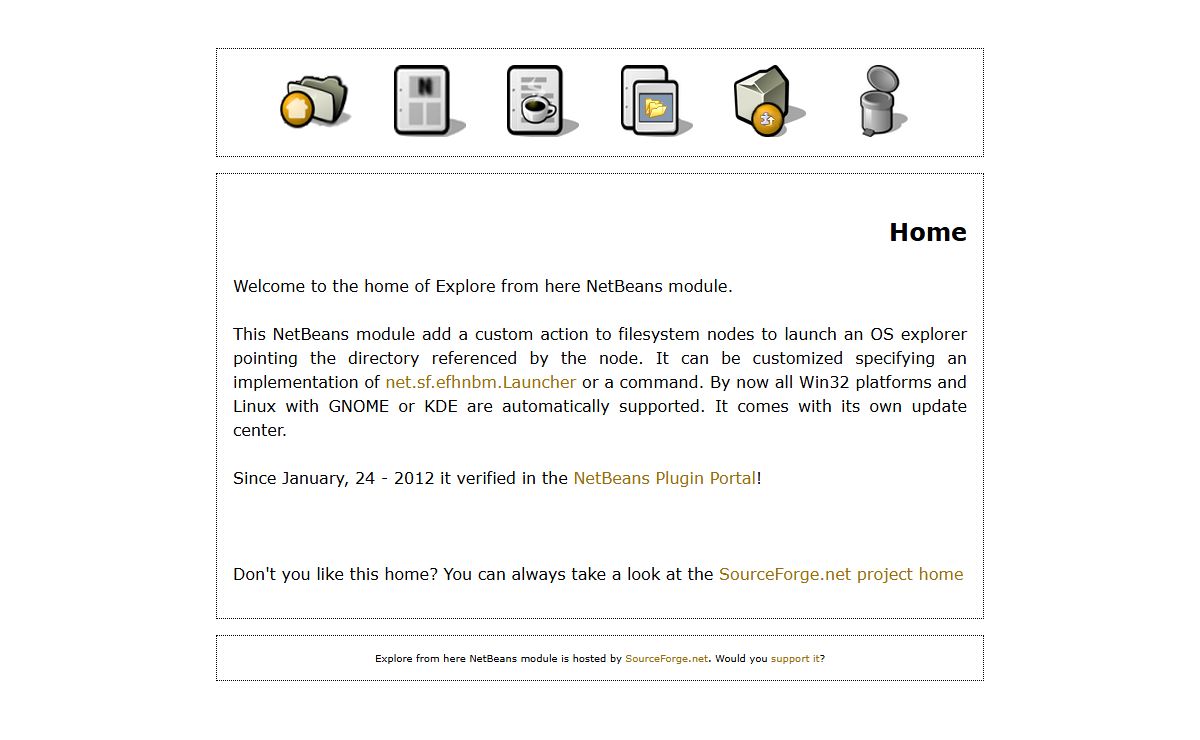 Explore from here NetBeans module