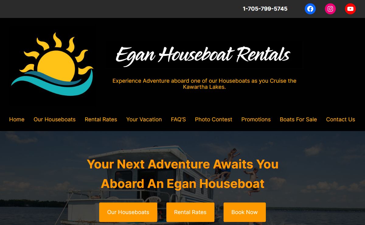 Egan Houseboat Rentals – Combine cottage living with adventure aboard one of our houseboats, as you cruise along the Trent-Severn Waterway